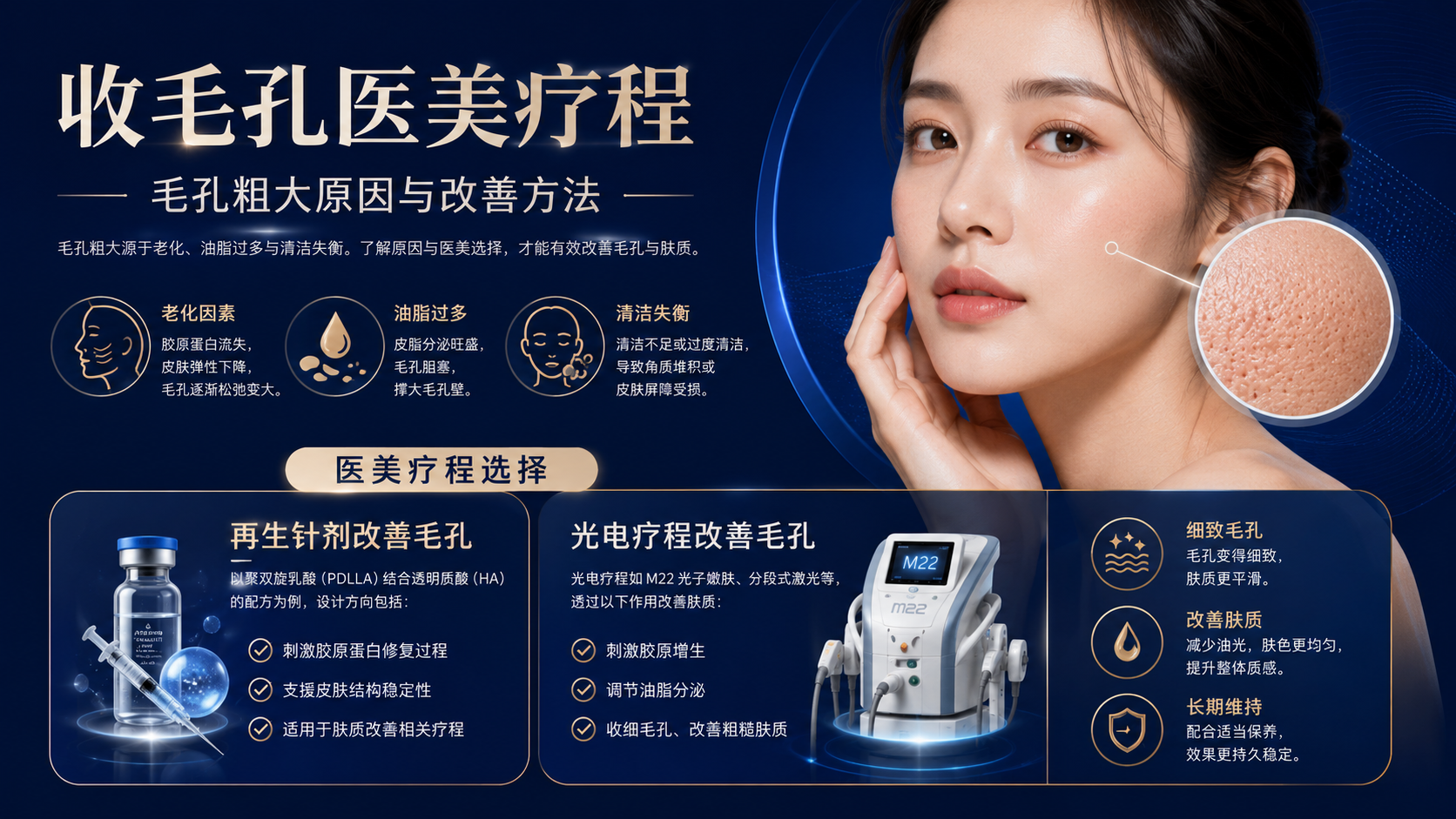收毛孔醫美療程：毛孔粗大原因與改善方法