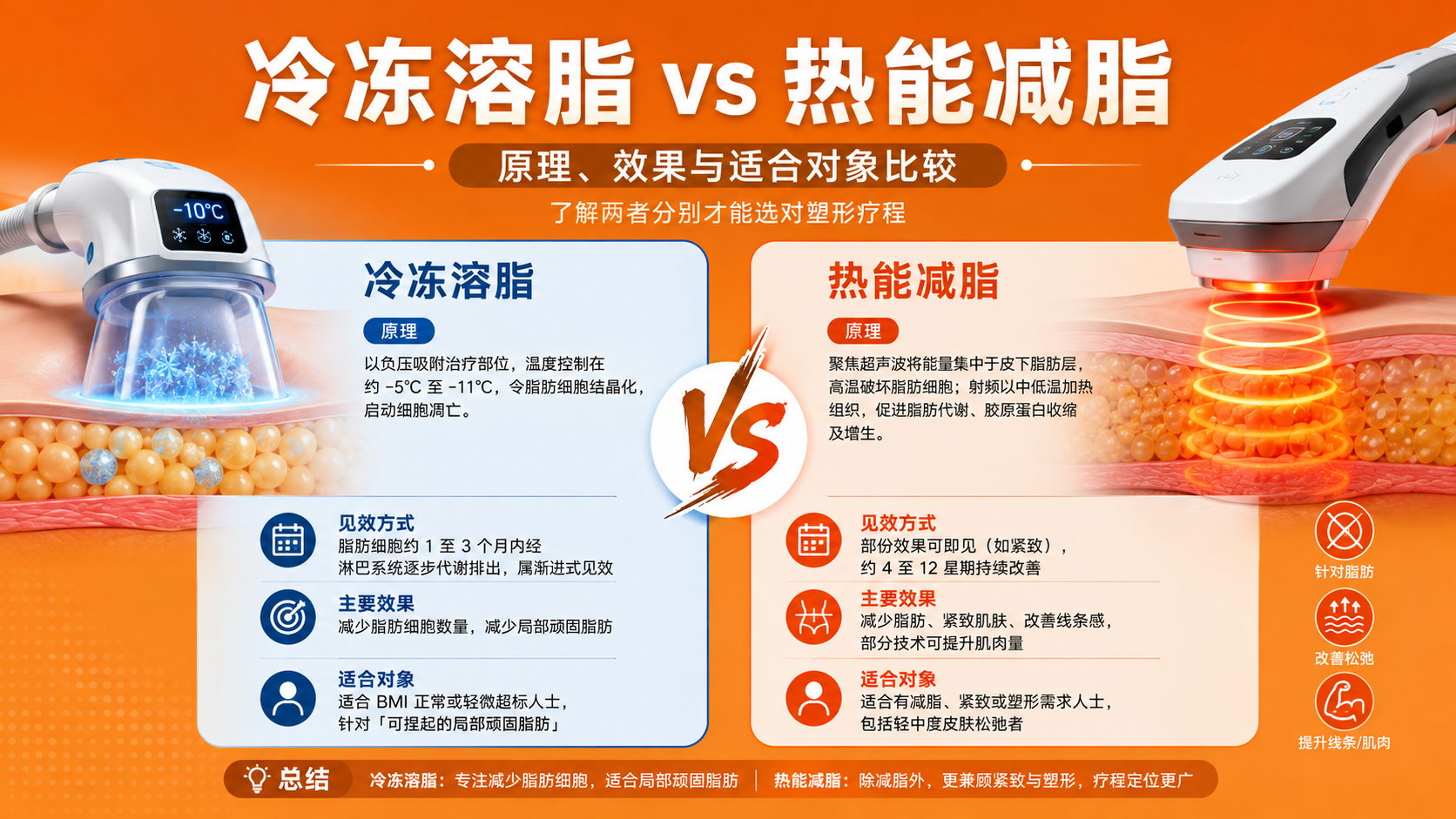 冷冻溶脂 vs 热能减脂：原理、效果与适合对象比较