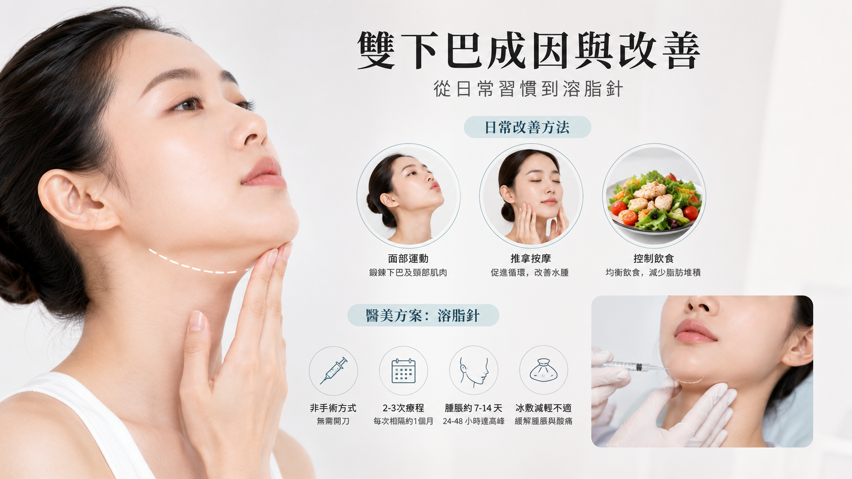 Double Chin Causes and Improvement: From Daily Habits to Fat-Dissolving Injections