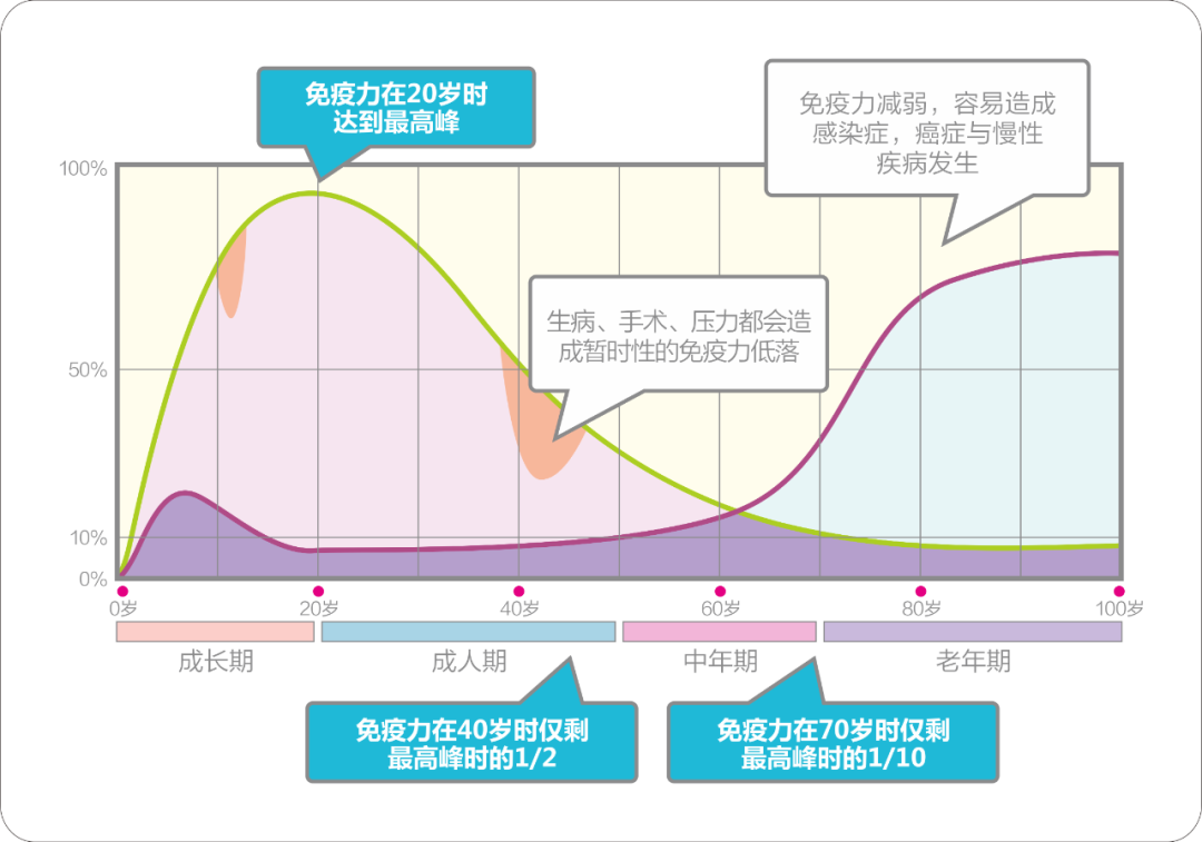 免疫力随年龄下降